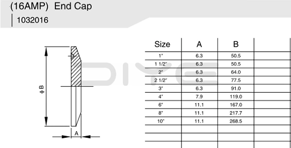 16 AMP Solid End Cap